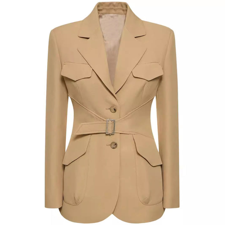 Women's Two-Piece Suit in Tailoring with Fitted Blazer and Wide Leg Mune Fashion