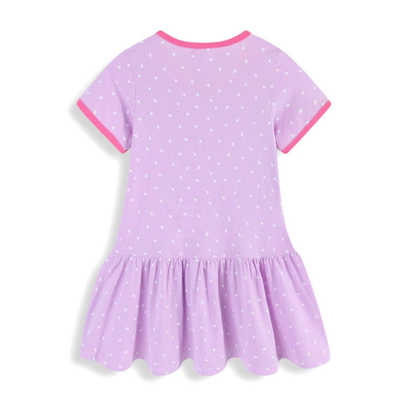 Girls casual dress with marvelous unicorn and fairy appliqués Mune Fashion