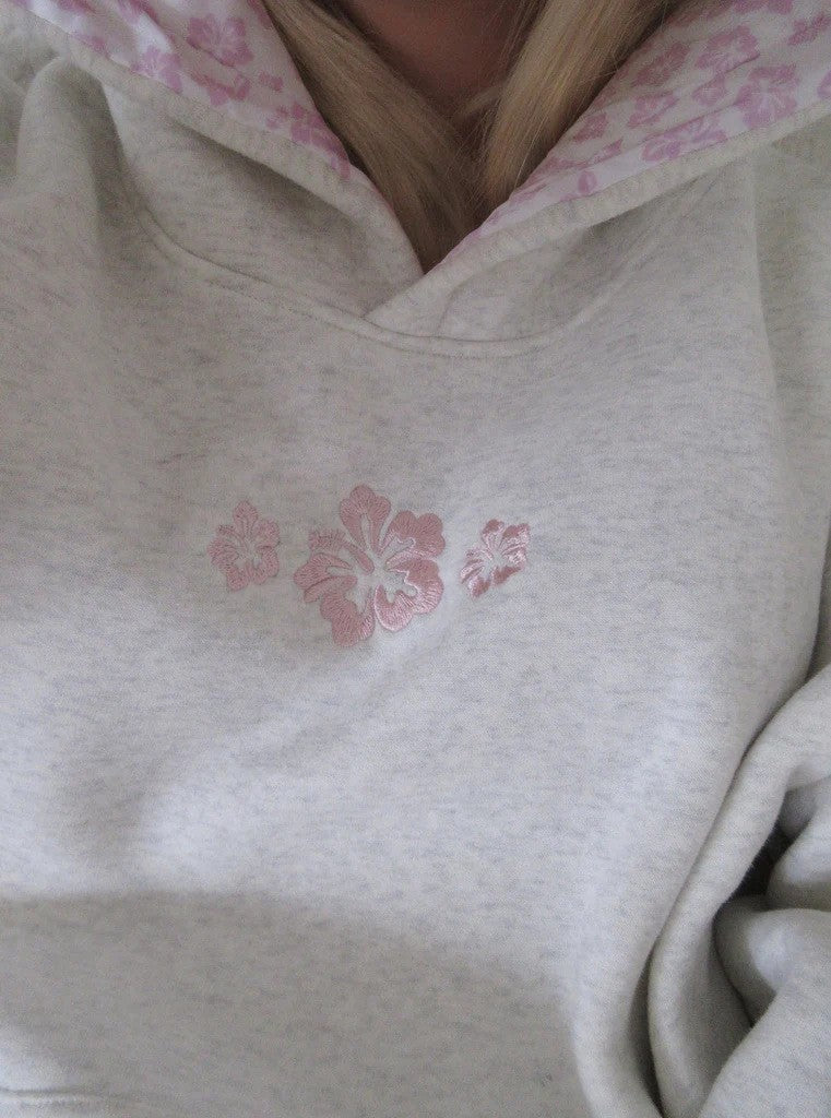 Women's Oversize Hoodie Sweatshirt with Delicate Embroidery on the Front and Embroidered Lettering on the Back Mune Fashion