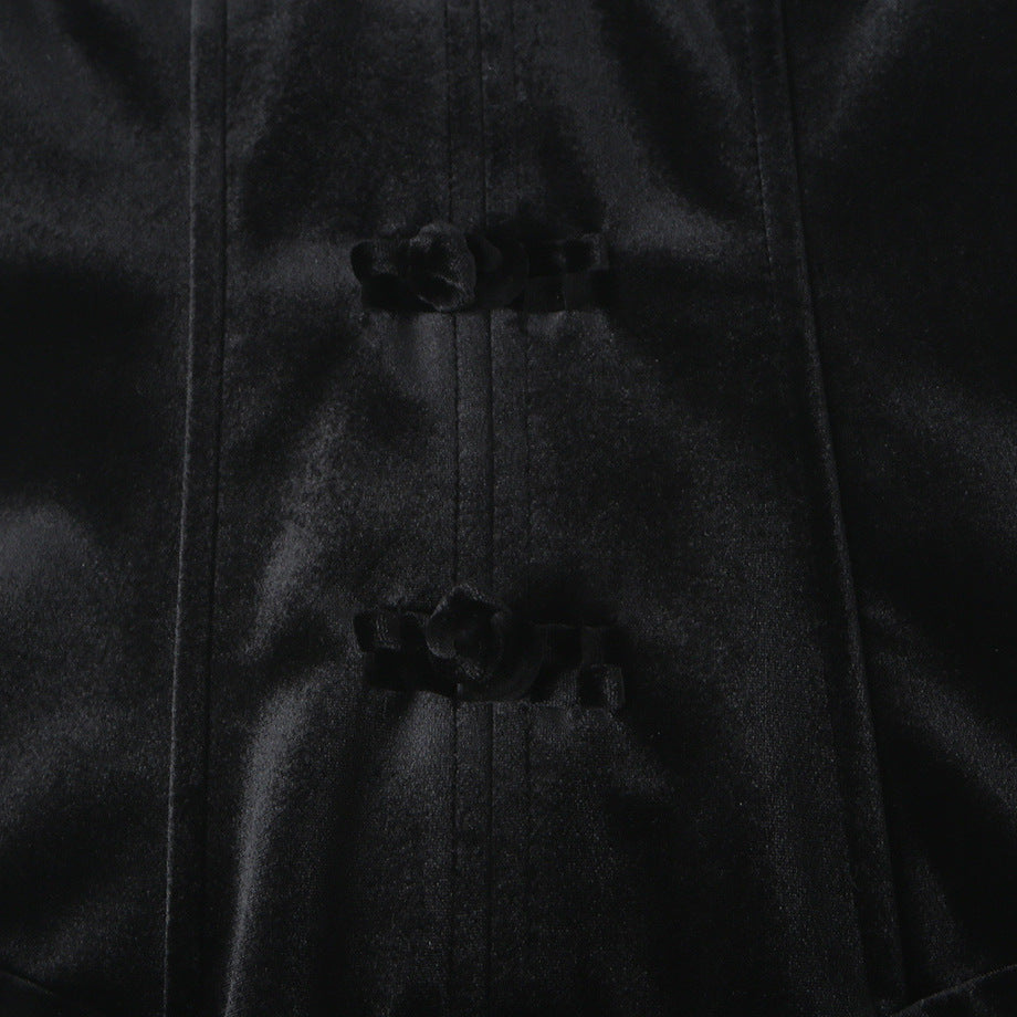 Women's velvet mini dress with tailored corset look and flared skirt Mune Fashion