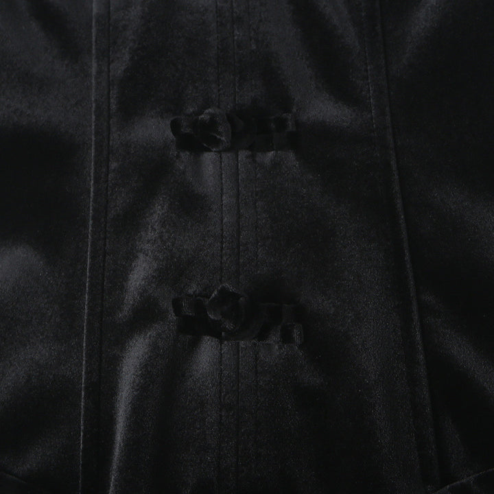 Women's velvet mini dress with tailored corset look and flared skirt Mune Fashion