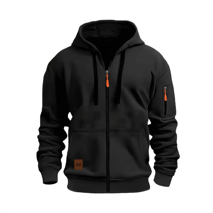Men's Sports Fleece Jacket with Hood Mune Fashion