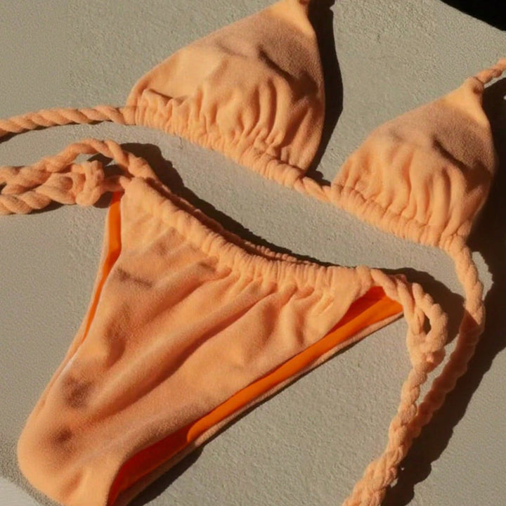 Women's triangle bikini with gathered details Mune Fashion