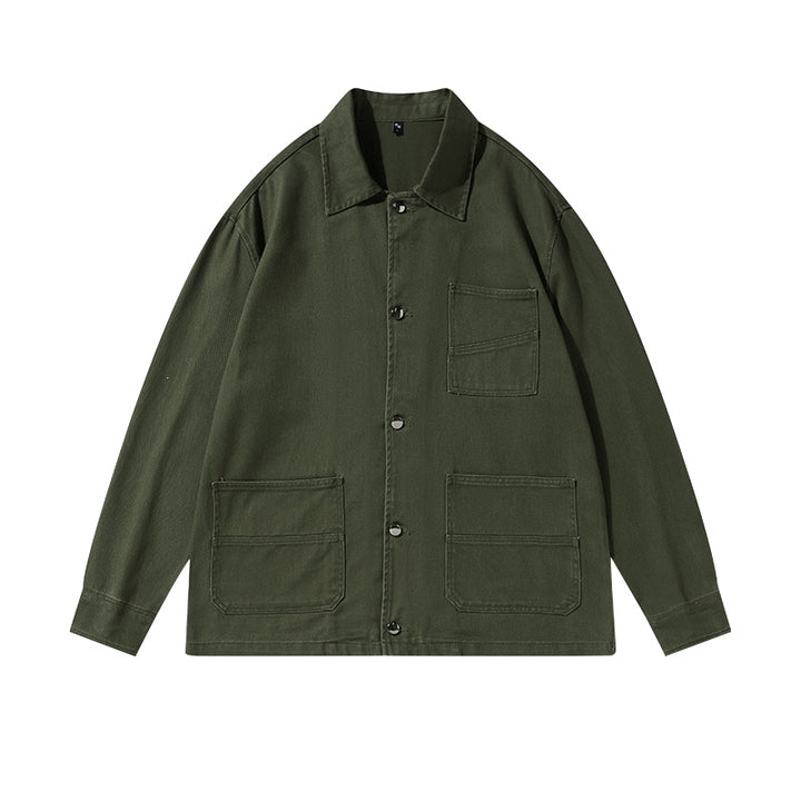 Unisex Oversize Work Jacket in Overshirt Style made of Canvas with Patch Pockets Mune Fashion