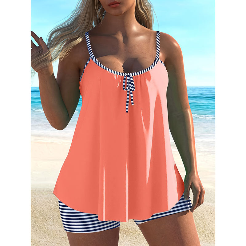 Women's Sporty Tankini Set with Playful Design Mune Fashion