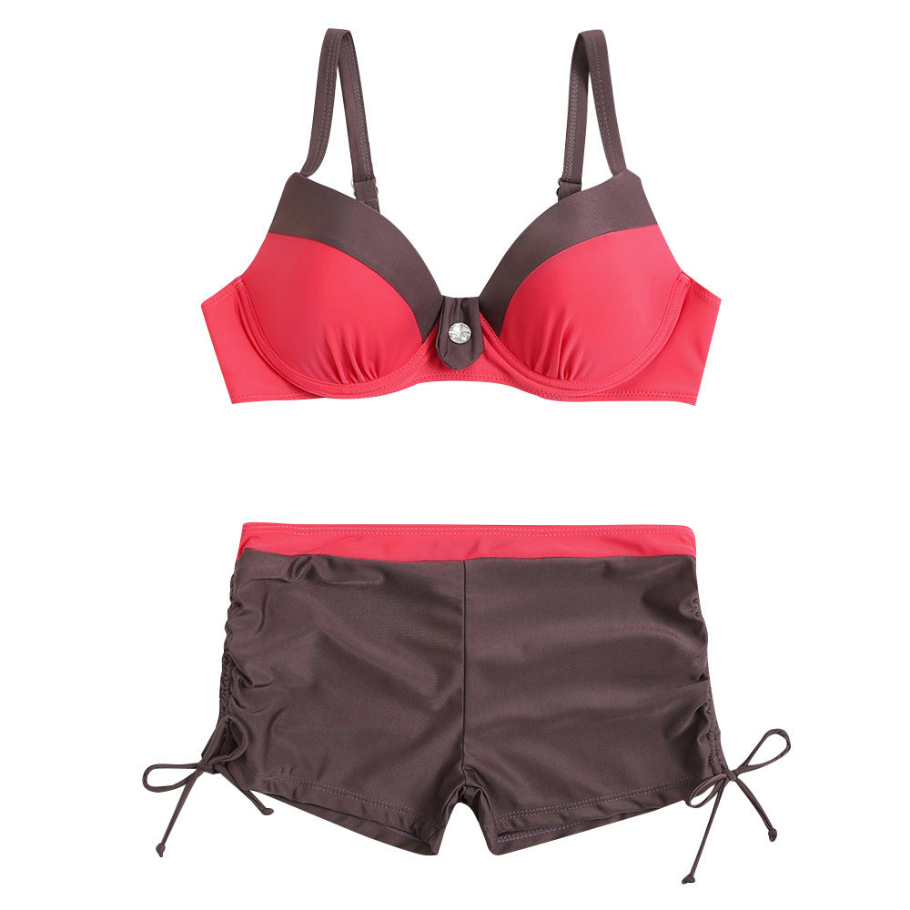 Women's Sporty Bikini with Elegant Bustier and High-Cut Shorts Mune Fashion