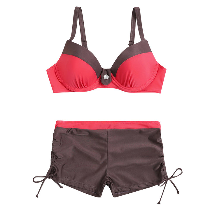 Women's Sporty Bikini with Elegant Bustier and High-Cut Shorts Mune Fashion