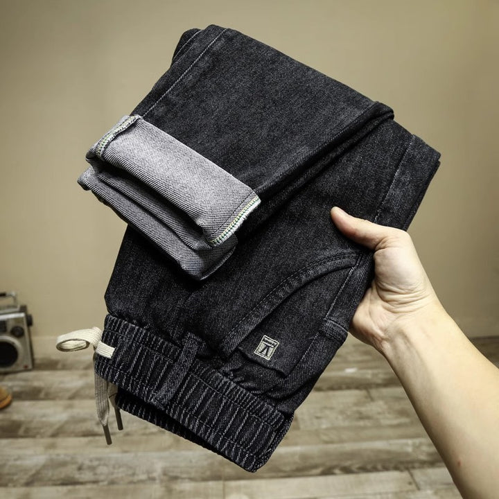 Men's Casual Denim Pants with Contrast Pocket Mune Fashion