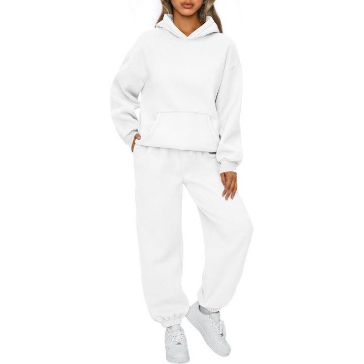Women's Oversize Hoodie and Fleece Jogging Pants Set with Kangaroo Pocket Mune Fashion