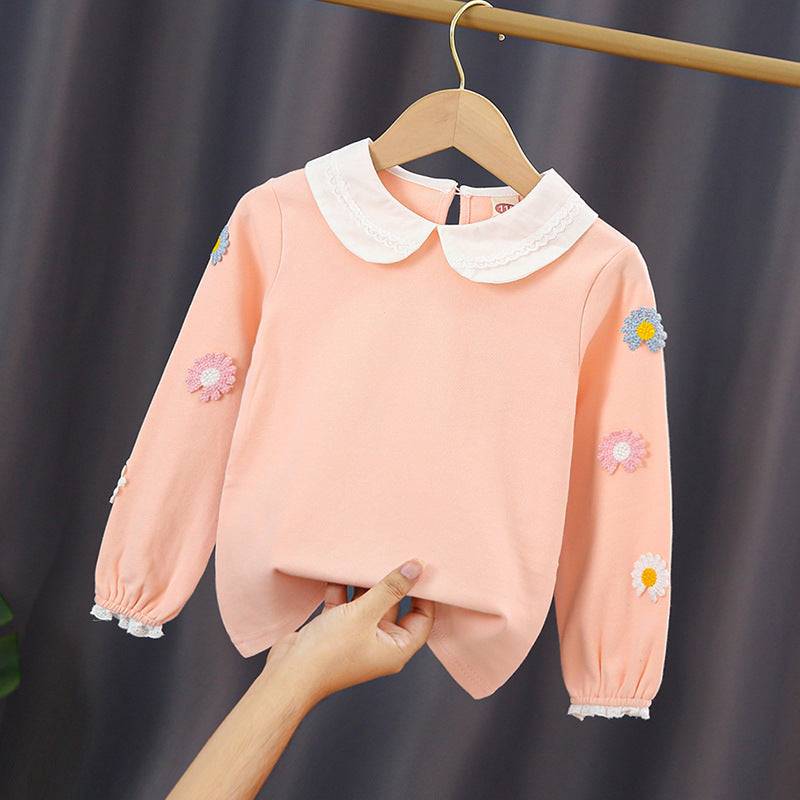 Girls sweatshirt with floral embroidery design Mune Fashion