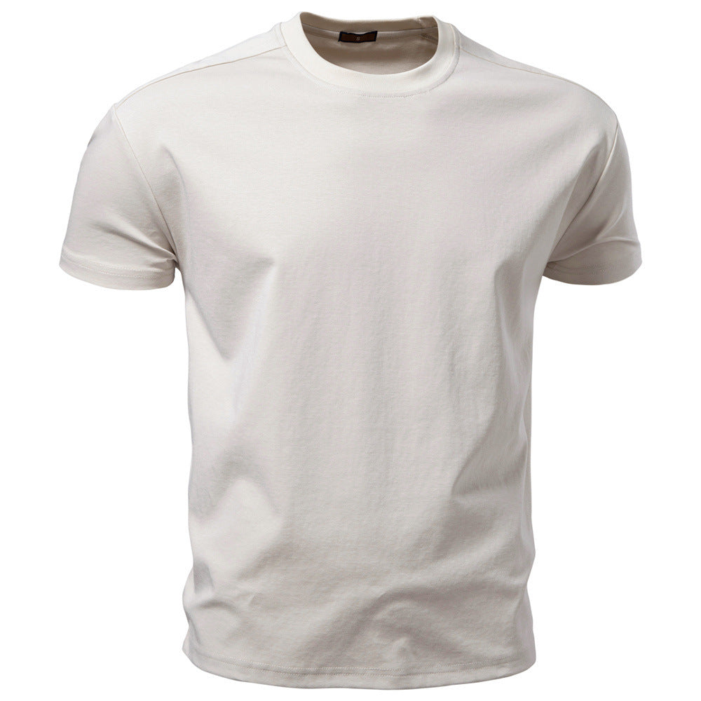 Men's nano classic cotton jersey round neck shirt with reinforced collar Mune Fashion