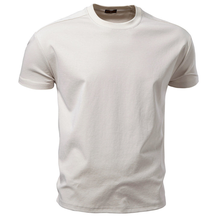 Men's nano classic cotton jersey round neck shirt with reinforced collar Mune Fashion
