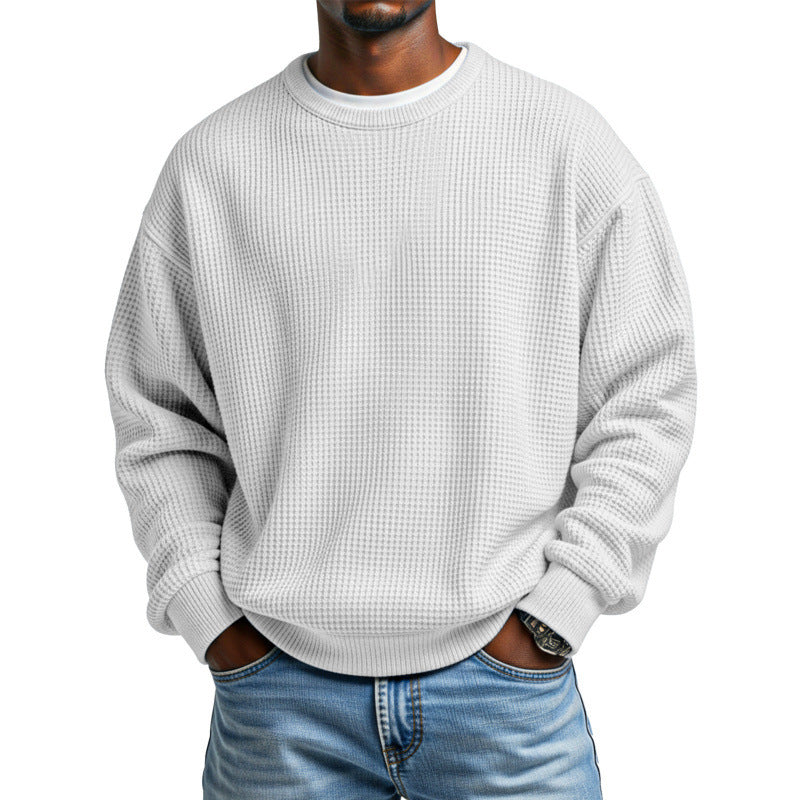 Men's Comfortable Sweatshirt with Waffle Structure Mune Fashion