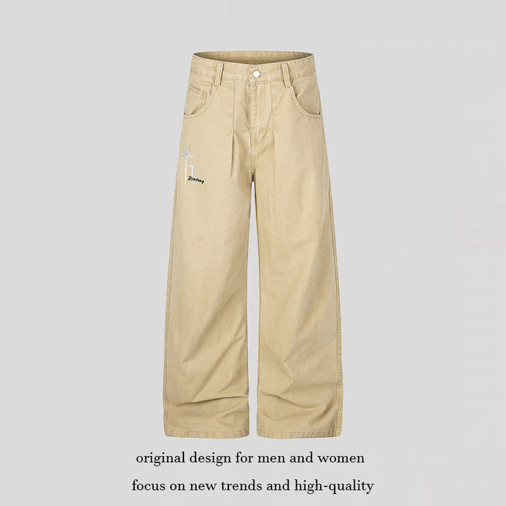 Women's Highwaist Culotte Jeans with wide leg, high waist and subtle star application Mune Fashion
