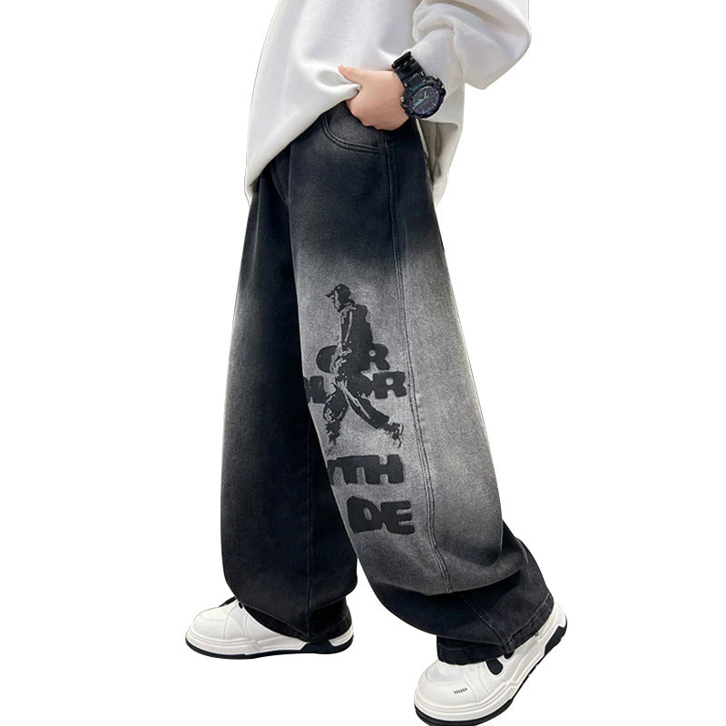 Unisex modern Baggy Jeans with graphic print Mune Fashion