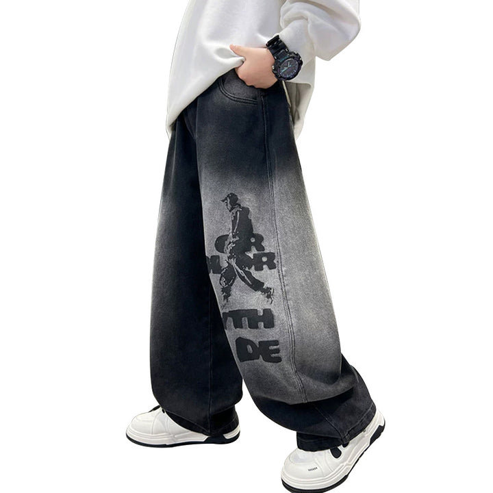 Unisex modern Baggy Jeans with graphic print Mune Fashion