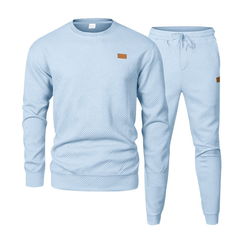 Men's structured cotton tracksuit set with regular fit, elastic waistband, and drawstring Mune Fashion