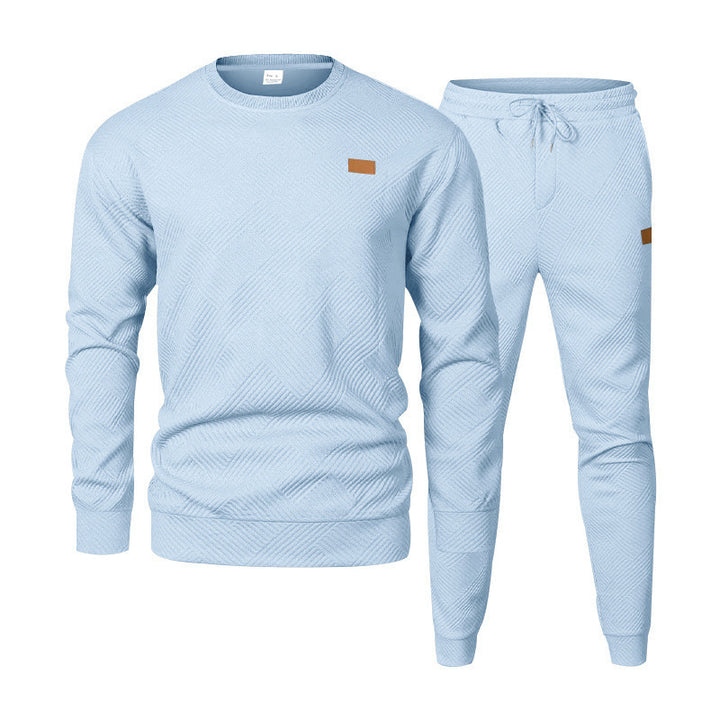 Men's structured cotton tracksuit set with regular fit, elastic waistband, and drawstring Mune Fashion