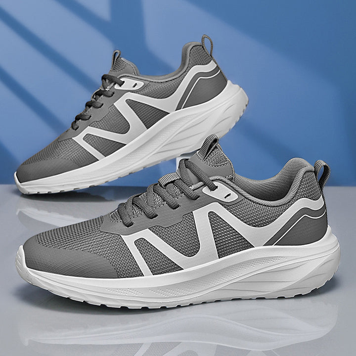 Unisex lightweight mesh walking sneakers with ergonomic wave midsole and slip-resistant outsole Mune Fashion