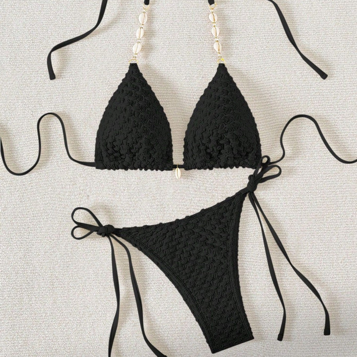 Women's Triangle Bikini with Shell Details Mune Fashion