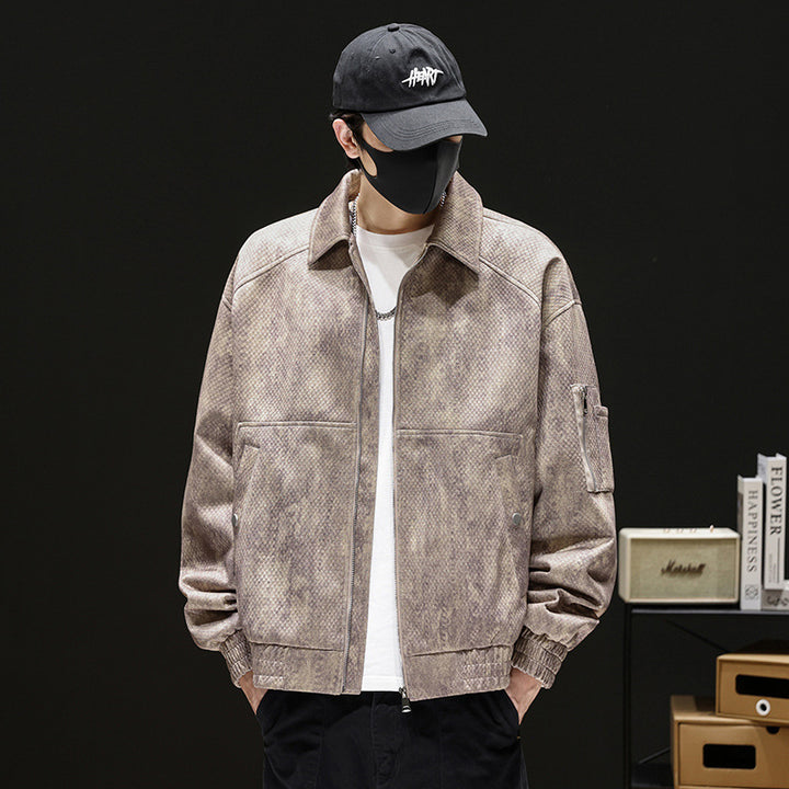 Men's Trendy Bomber Jacket with Innovative Pockets