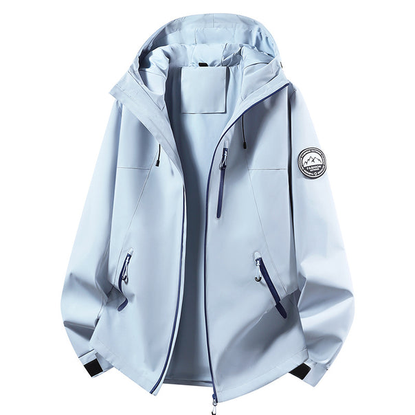 Unisex ultralight waterproof hooded jacket with welded seams and chest zipper Mune Fashion