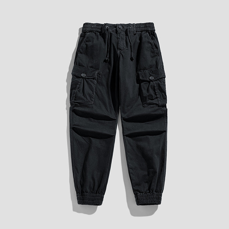 Herren Cargo-Jogger mit Tunnelzugbund, Mehrfachtaschen und elastischen Knöchelabschlüssen Mune Fashion
