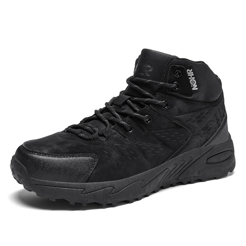 Men's robust water-repellent trekking boots with medium shaft height and slip-resistant profile sole Mune Fashion