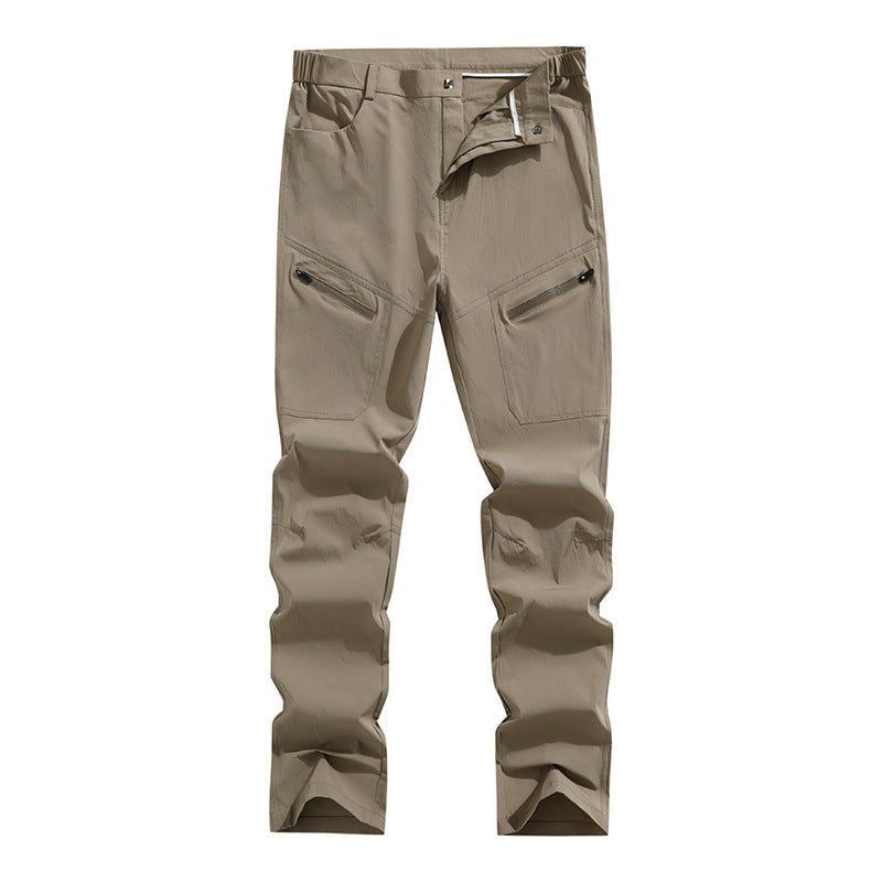 Men's ergonomic stretch trekking pants with concealed zipper pockets and pre-shaped knees Mune Fashion