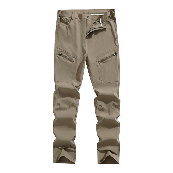 Men's ergonomic stretch trekking pants with concealed zipper pockets and pre-shaped knees Mune Fashion