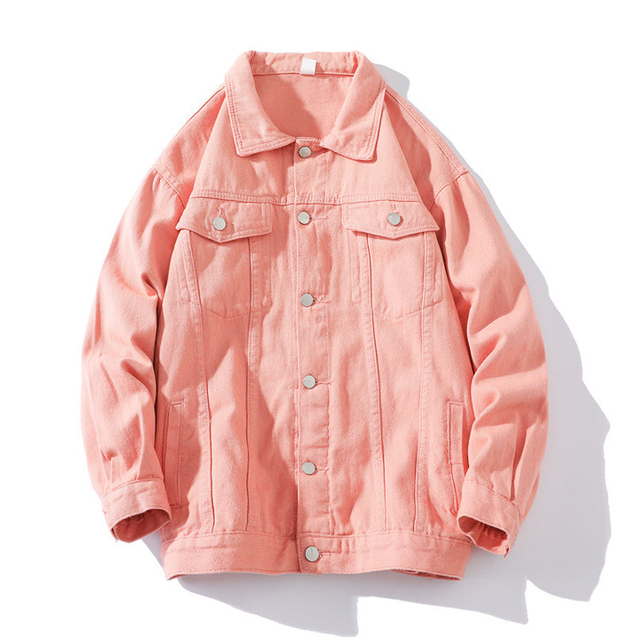 Unisex Oversized Denim Jacket with Snap Button Placket Mune Fashion