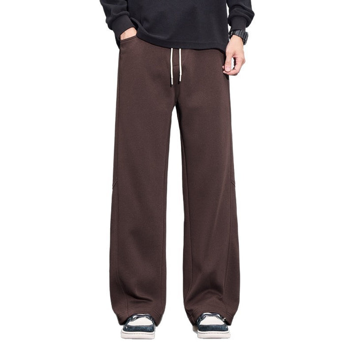 Men's wide cargo sweatpants made of brushed sweat with drawstring Mune Fashion
