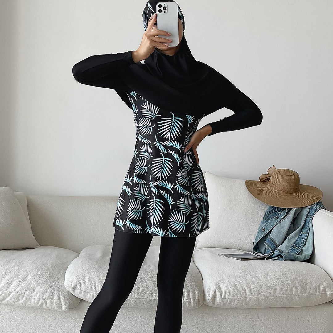 Women's Stylish 360-Degree Swimsuit with Integrated Hijab Mune Fashion