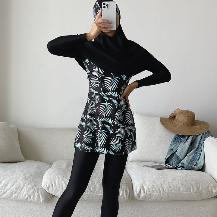 Women's Stylish 360-Degree Swimsuit with Integrated Hijab Mune Fashion