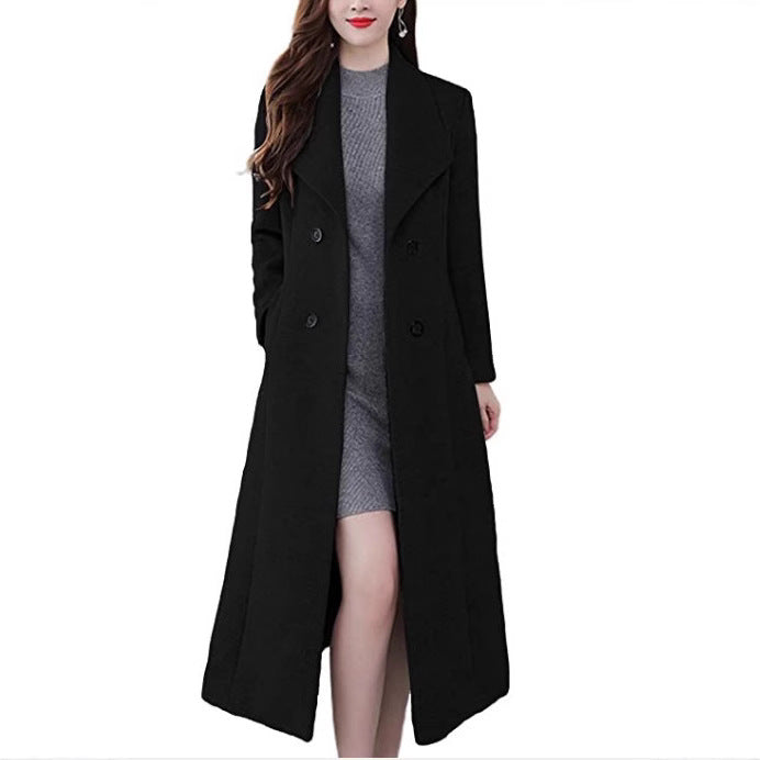 Ladies Long Wool Coat Mune