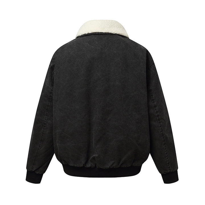 Unisex Padded Boxy Bomber Jacket with Teddy Collar Mune Fashion