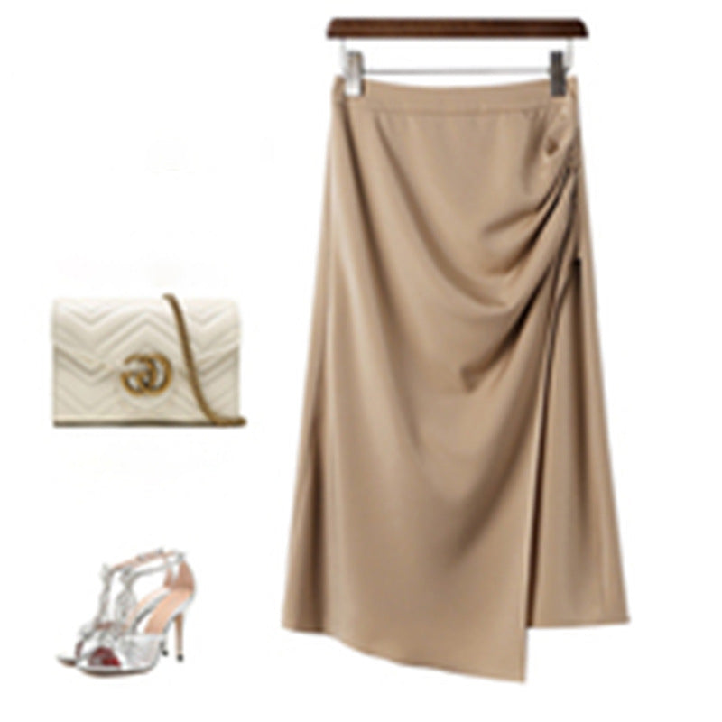 Women Elegant Wrap Skirt with Flowing Design Mune Fashion