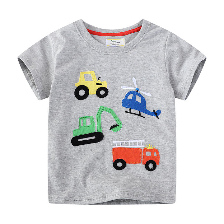 Boys T-shirt with colorful construction machinery design Mune Fashion