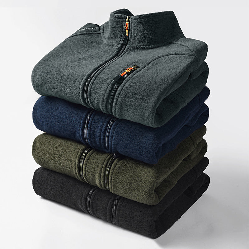 Men's fleece vest with high collar and multifunctional zipper pockets Mune Fashion