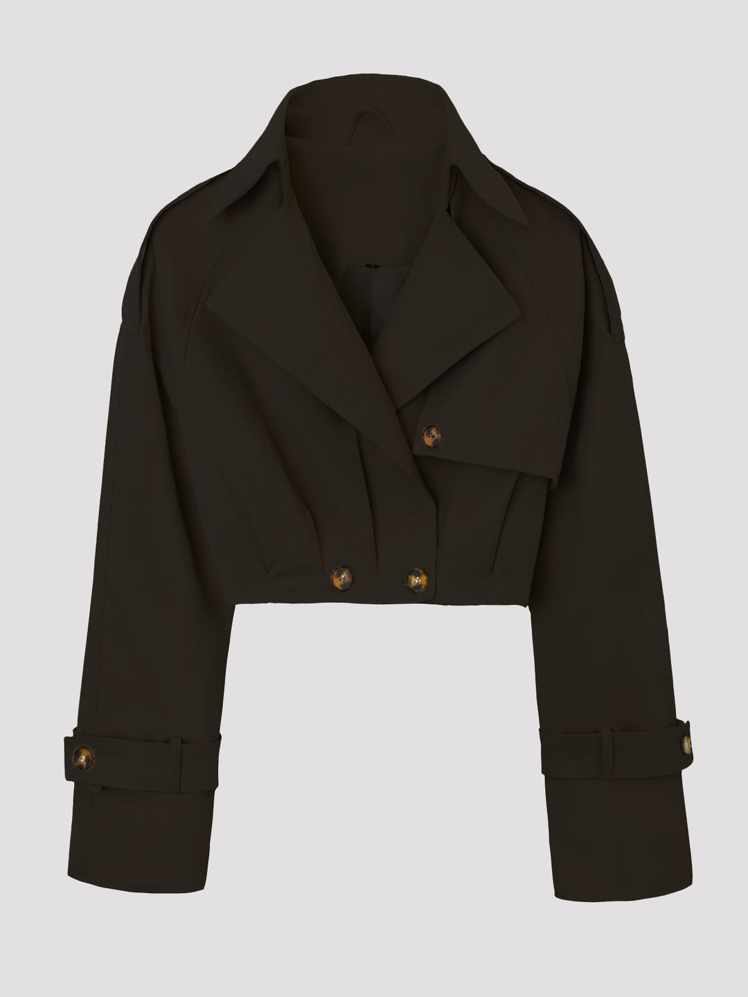 Women's short jacket in trench coat style with wide lapels Mune Fashion
