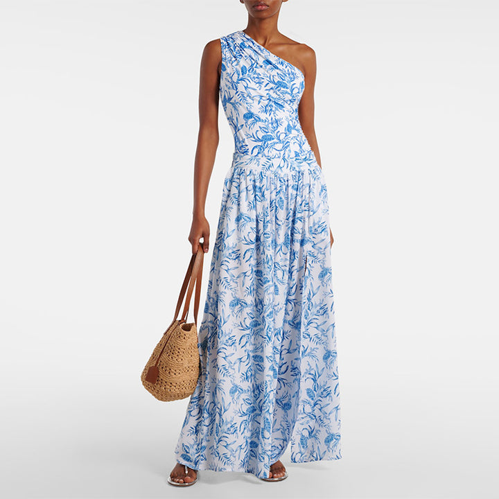 Women's swimsuit with asymmetric cut and matching maxi skirt Mune Fashion