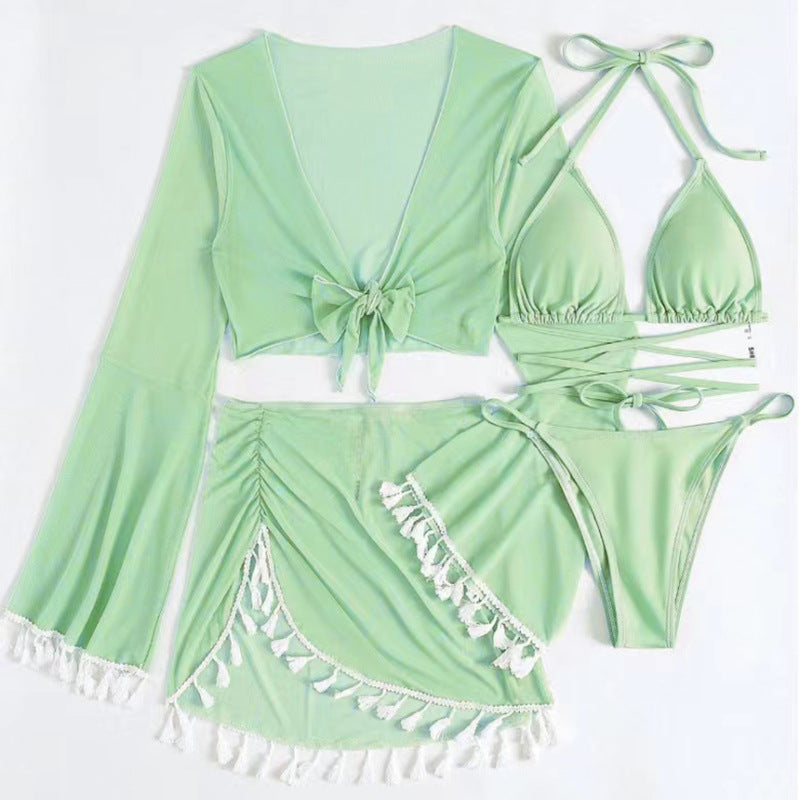 Women's bathing set with casual cropped top and charming skirt Mune Fashion