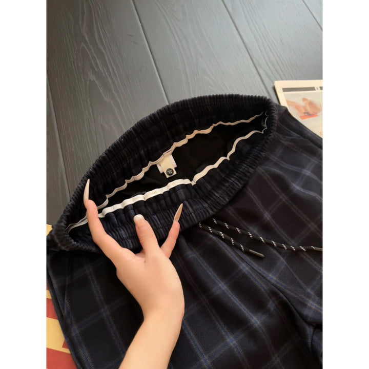 Ladies Fashion Checkered Pants Mune Fashion