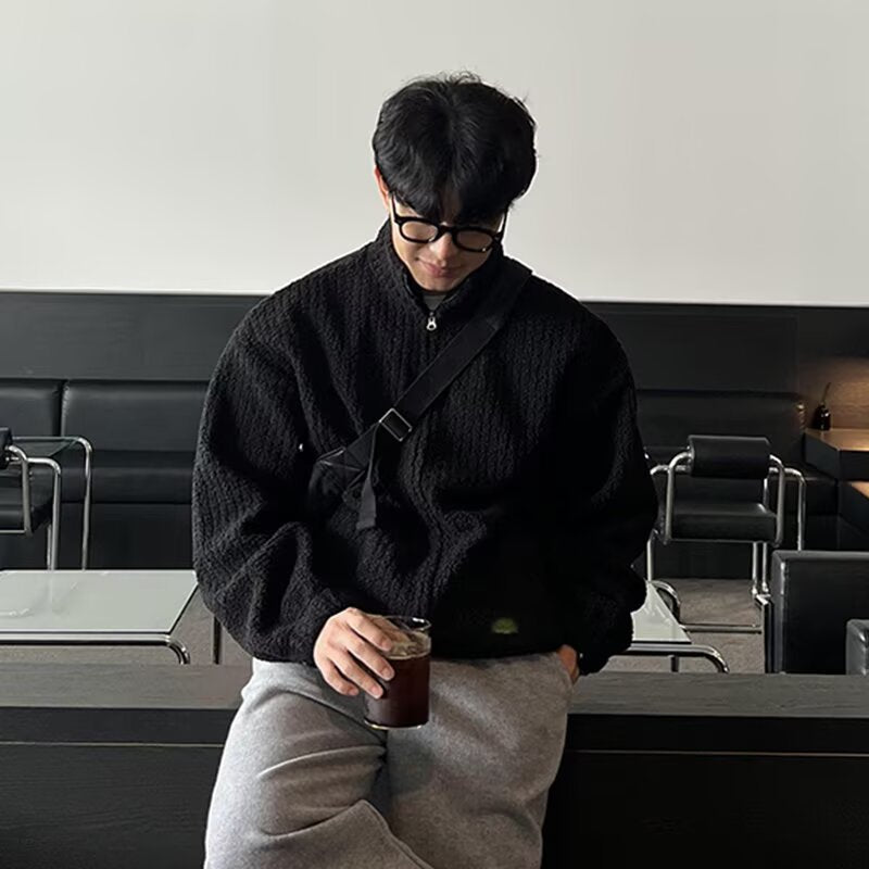 Men's Fashion Oversized Jacket with Stand Collar Mune Fashion