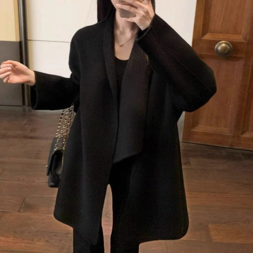 Women's Fashionable Oversized Wool Coat Mune Fashion