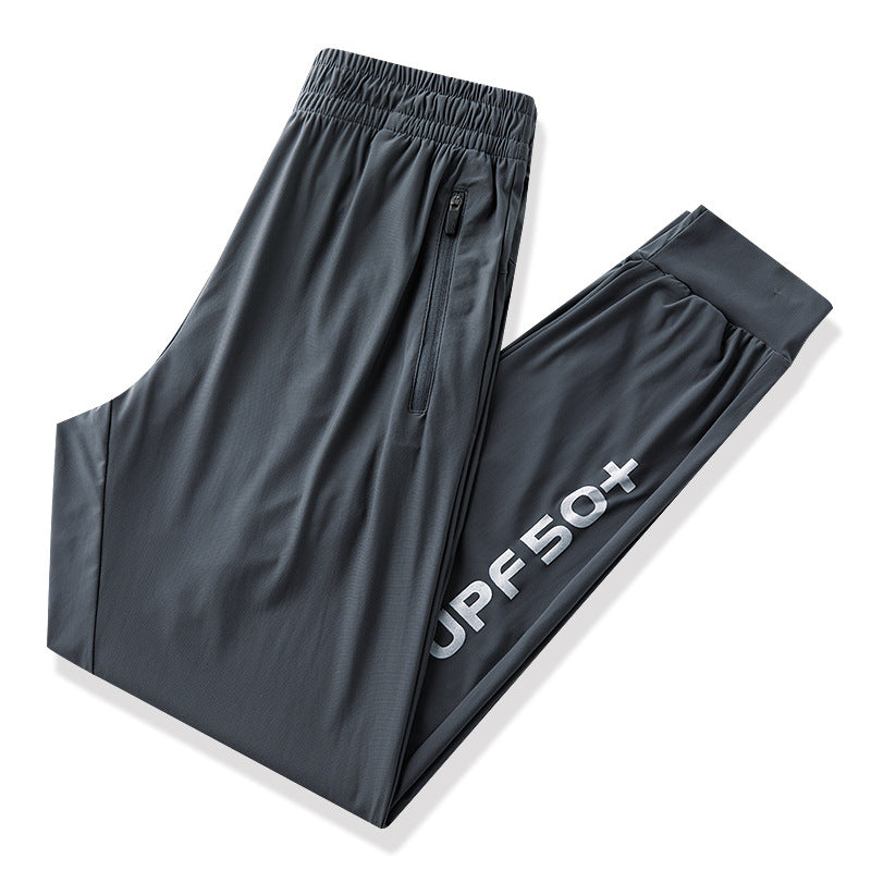 Men's sporty training pants with elastic waistband and zipped pockets Mune Fashion 1788242094