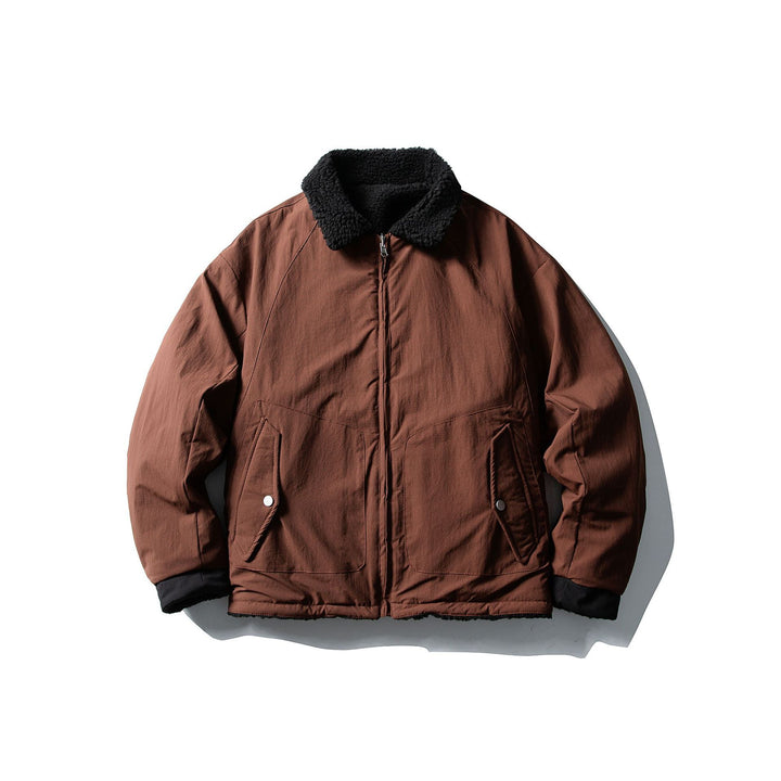 Men's short-cut insulated blouson with sherpa collar and flap pockets Mune Fashion