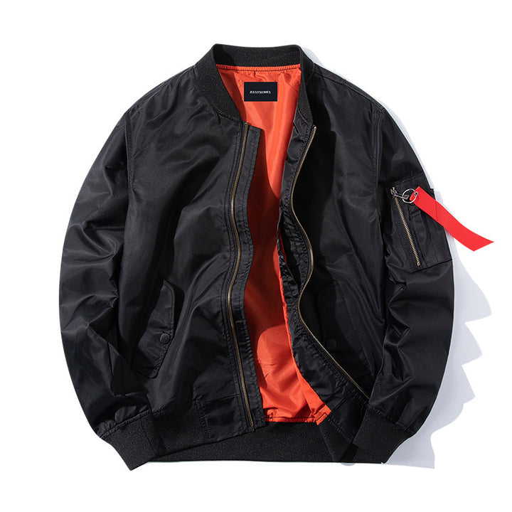 Men's bomber jacket with contrast lining