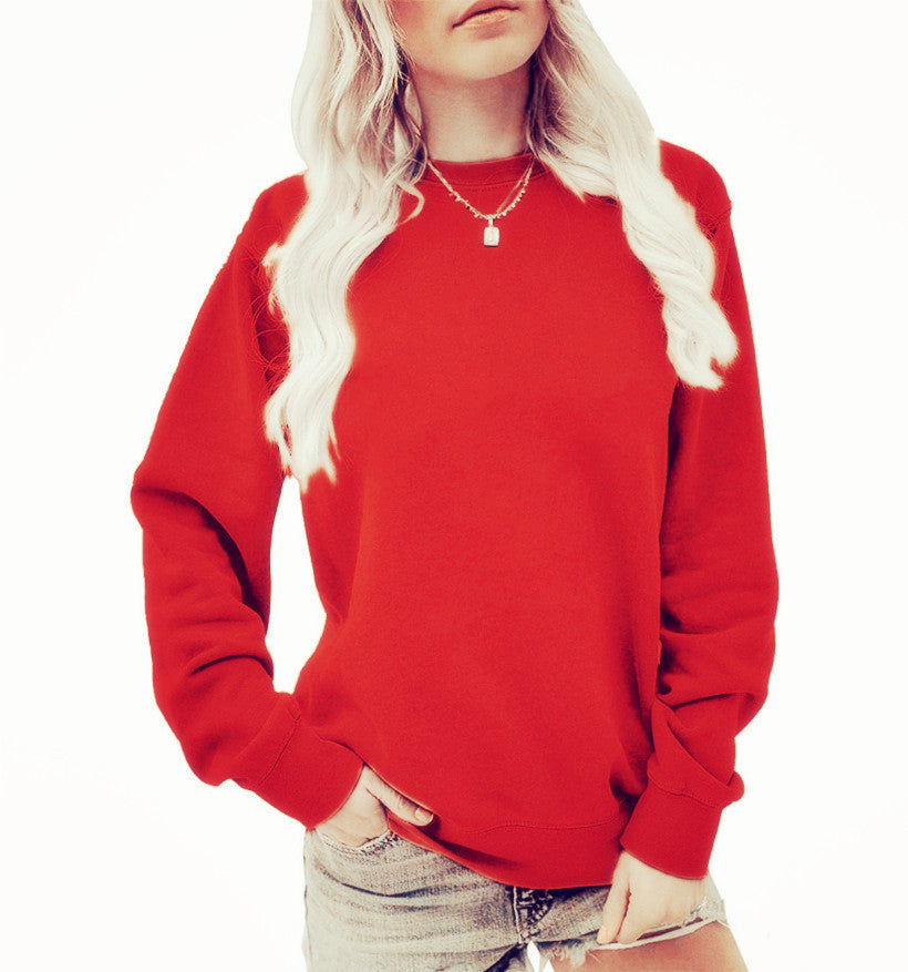 Women's casual oversized sweatshirt with round neck and soft cotton fleece Mune Fashion