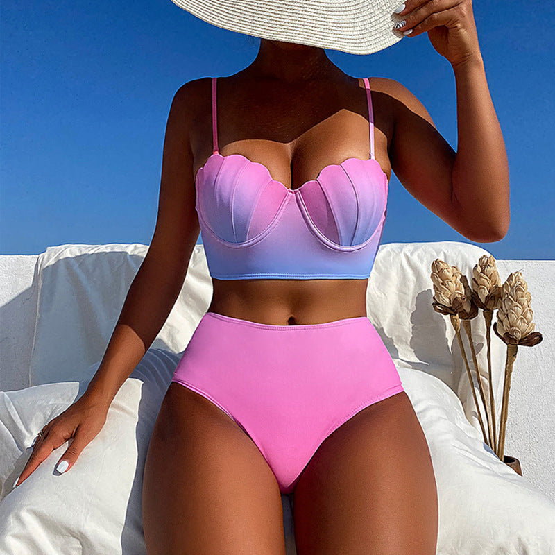 Women's bikini top with shell shape and high waistband Mune Fashion